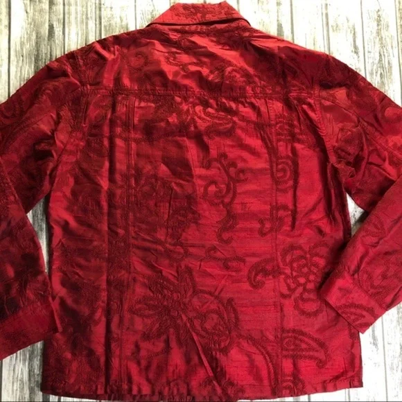 Chico’s Jacket Red Jacket NWT Chico’s Size…
